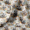 Printed Cotton BLAISE White / Orange